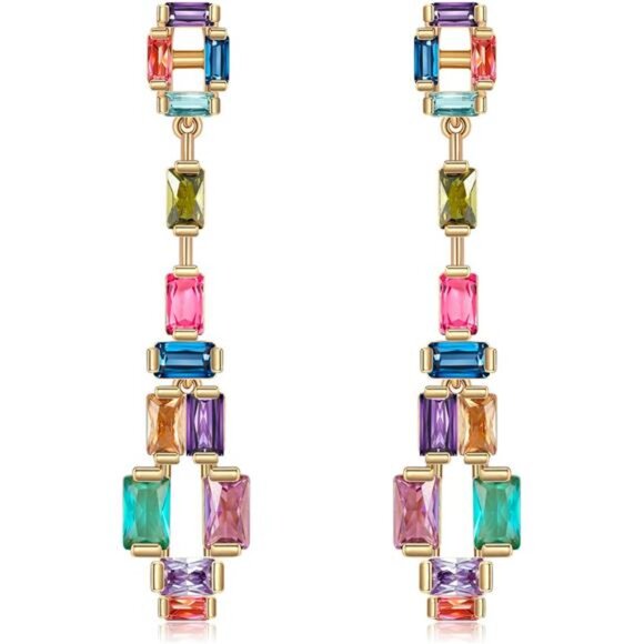 Lightweight Dangle Earrings – 1.97" Drop, Everyday Comfortable Statement Jewelry - Picture 1 of 5
